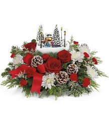 Thomas Kinkade's Skate into the Holidays from Mona's Floral Creations, local florist in Tampa, FL